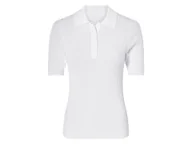 Koszulki i topy damskie - esmara® Koszulka polo damska (Biały, XL(48/50)) - miniaturka - grafika 1