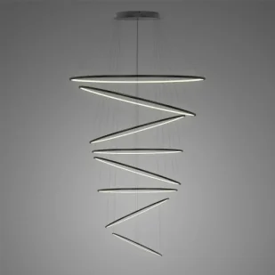 Lampa wisząca Ledowe okręgi No.8 Φ230 in 4k czarna Altavola Design - Lampy sufitowe - miniaturka - grafika 1