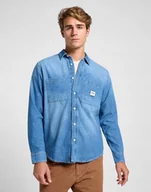 Koszule męskie - LEE WORKWEAR SHIRT 2_0 MID DENIM 112364148 XXL - miniaturka - grafika 1