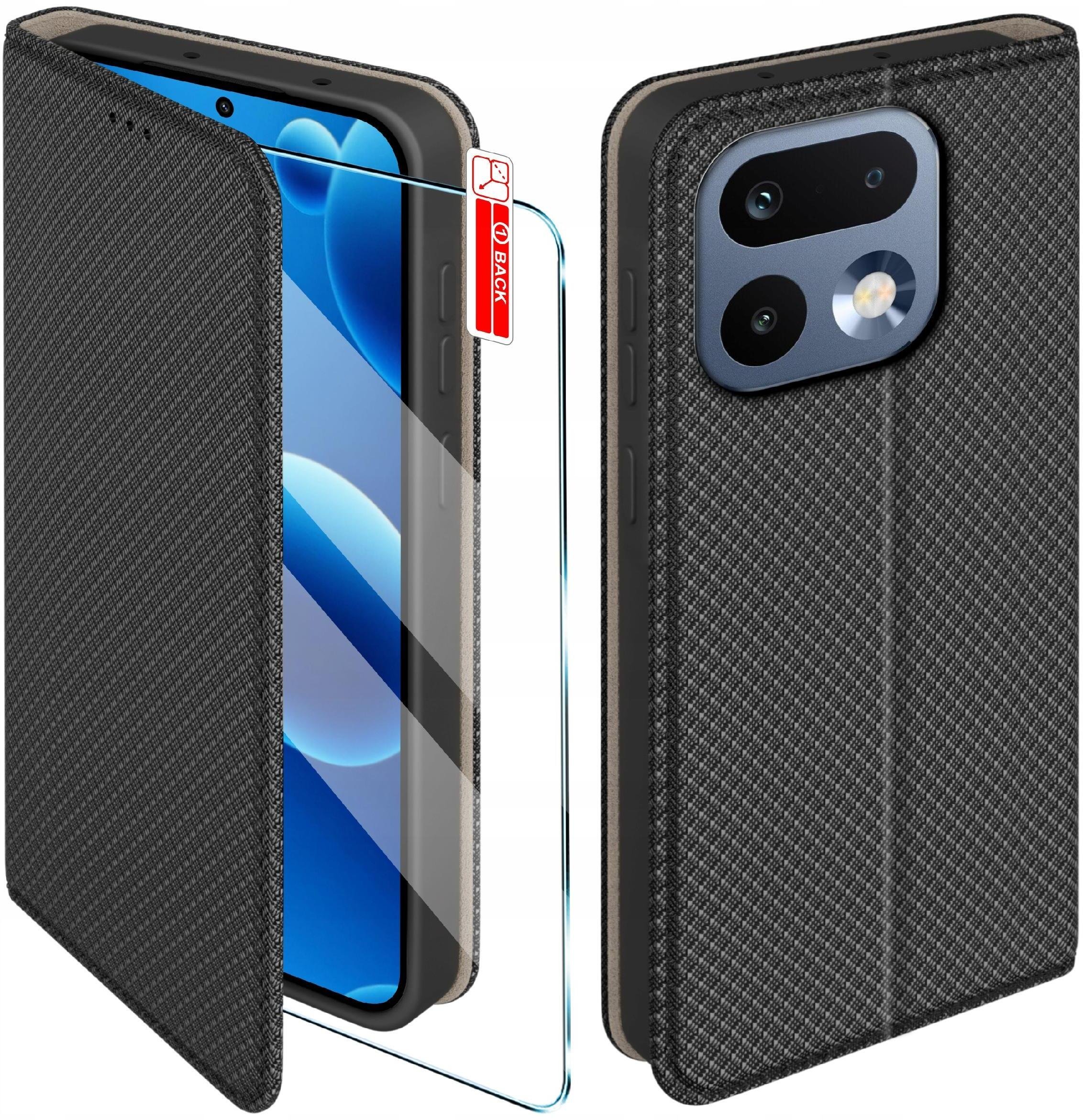 krainaGSM Etui Magnet Do Realme 16 Pro 5G Zamykane Czarne Futerał + Szkło 9H