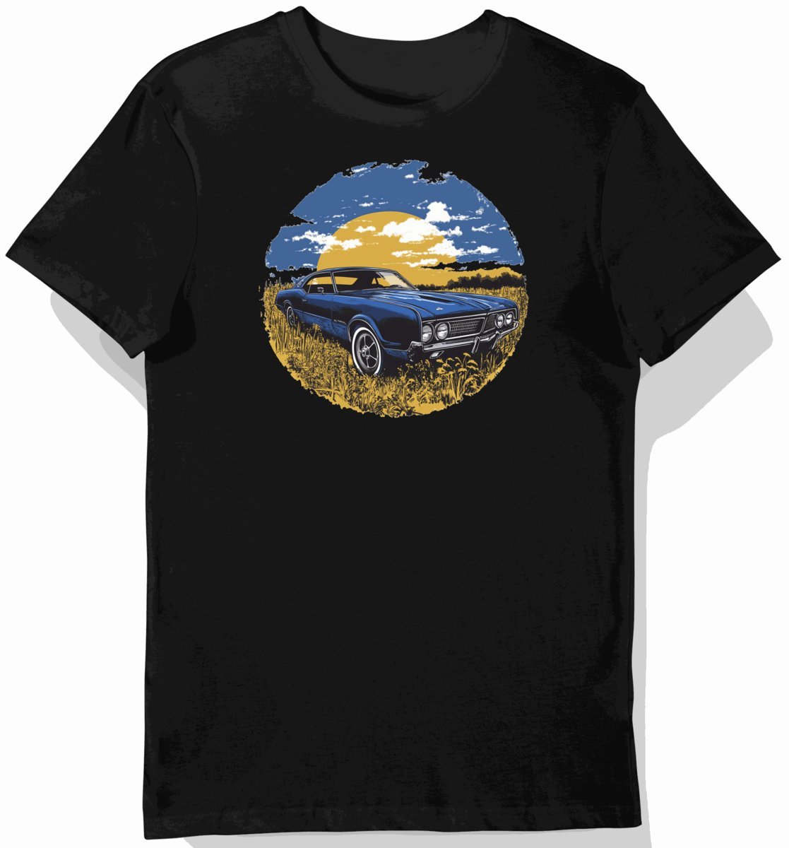 Koszulka męska czarna z motywem klasycznego Mercury Cougara XXL
