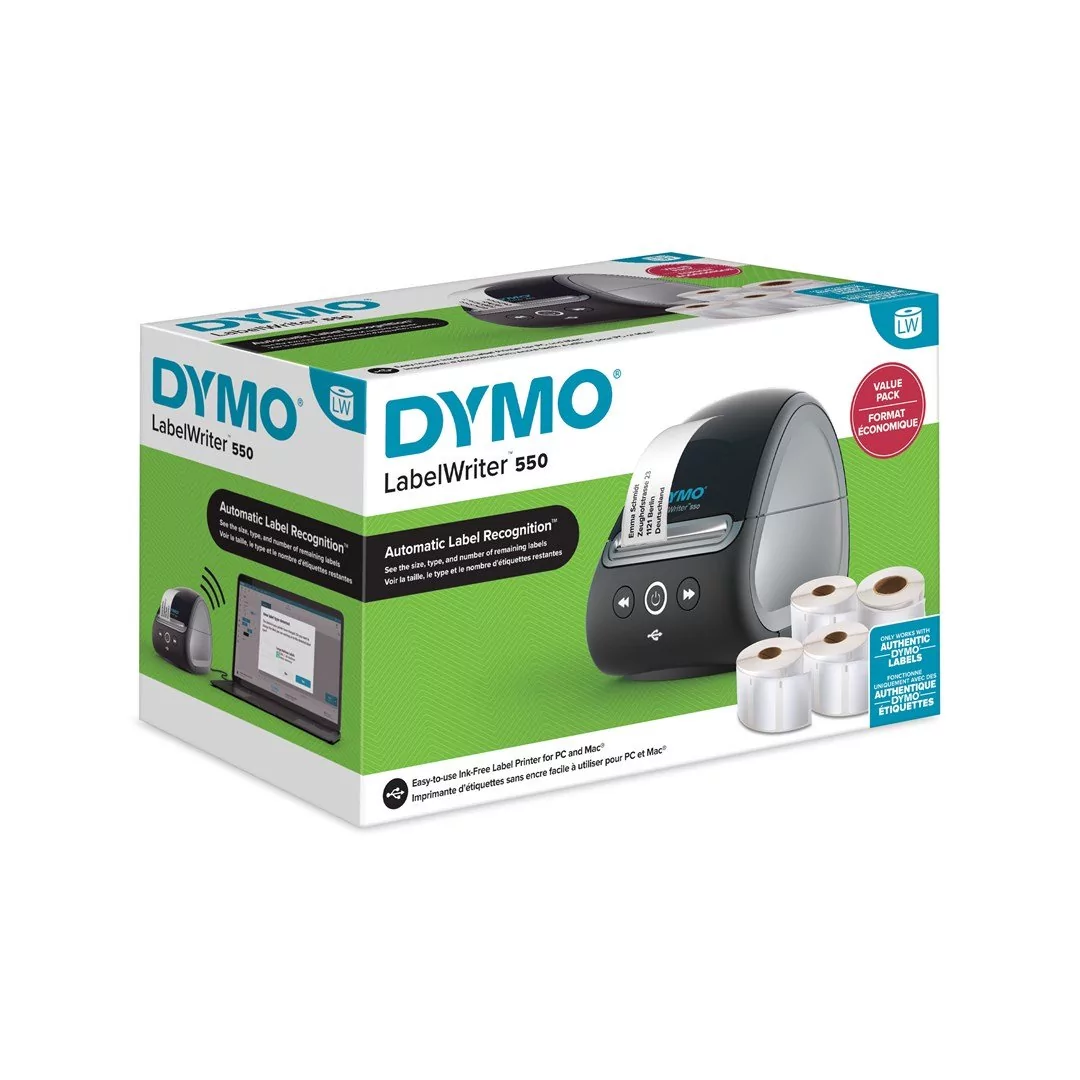 Dymo- drukarka etykiet LW550 Valuepack (+4rolki LW 2112283, S0722440, S0722540, S0722560) - DARMOWY PACZKOMAT OD 699zł