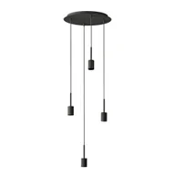 Lampy sufitowe - Oprawa wisząca Decor Needle Plate 4xE27 bez żarówek ciemno szara - miniaturka - grafika 1