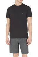 Koszulki męskie - Emporio Armani Męski t-shirt i bermudy krótkie piżamy, zestaw piżamowy, Kwiaty/czarny, S - miniaturka - grafika 1