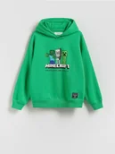 Kurtki i płaszcze dla chłopców - Reserved - Bluza Minecraft - zielony - miniaturka - grafika 1