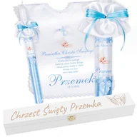 Dewocjonalia - Szatka Świeca Niebieski Krzyż Modele Świecy do wyboru - miniaturka - grafika 1