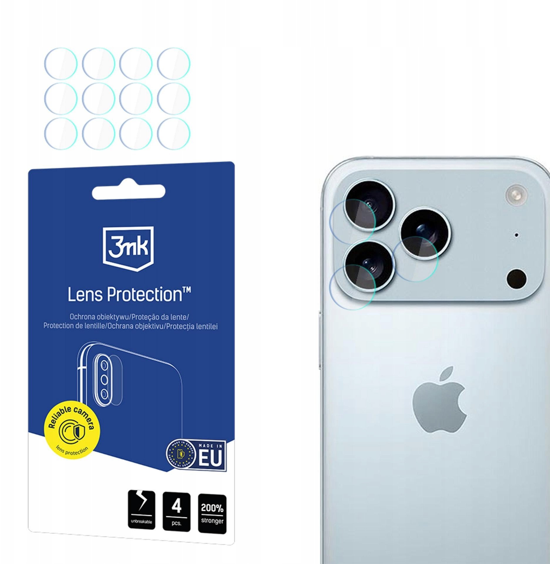 Ochrona na obiektyw aparatu 3MK Lens Protect do Apple iPhone 17 Pro