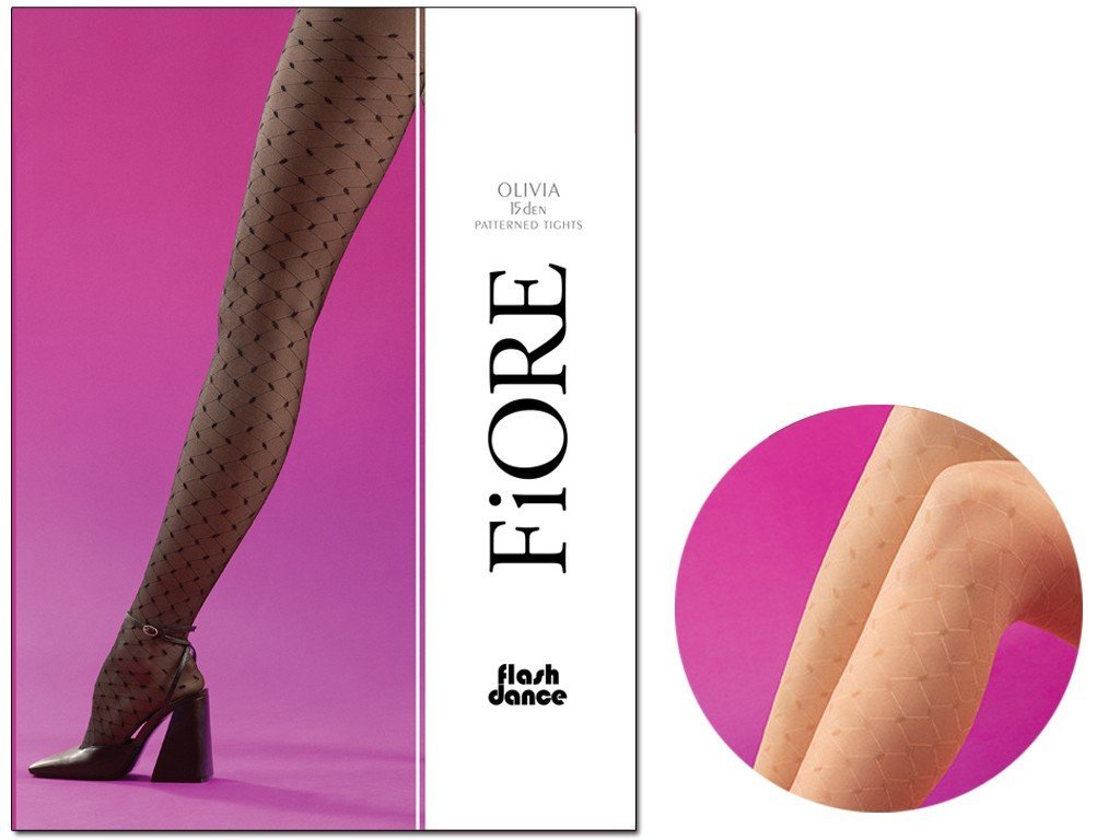 Rajstopy Wzór Siateczki Kabaretki 15 Den Nude 4