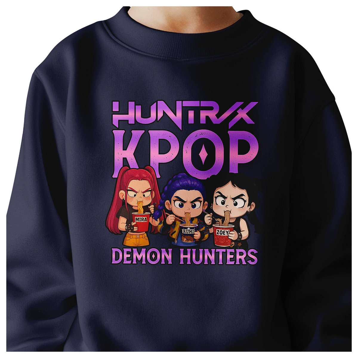 BLUZA DZIECIĘCA K-POPOWE ŁOWCZYNIE DEMONÓW HUNTRIX 134-140 BAWEŁNIANA