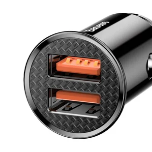 Baseus Circular inteligentna ładowarka samochodowa 2x USB QC3.0 Quick Charge 3.0 SCP AFC 30W czarny (CCALL-YD01) - Ładowarki samochodowe - miniaturka - grafika 5