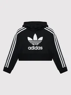 Bluzy dla chłopców - Adidas Bluza adicolor Cropped H32337 Czarny Loose Fit - miniaturka - grafika 1