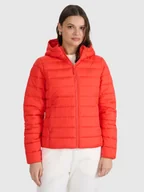Kurtki damskie - 4F Kurtka puchowa z wypełnieniem syntetycznym damska - czerwona L - miniaturka - grafika 1