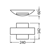Lampy ogrodowe - OSRAM Kinkiet zewnętrzny LED ENDURA STYLE SHIELD, aluminiowy / szary / cynkowy, aluminium, nowoczesny - miniaturka - grafika 1