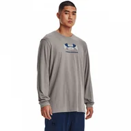 Bluzy sportowe męskie - Męska bluza treningowa nierozpinana bez kaptura UNDER ARMOUR UA GRID GEOMETRIC LOGO LS - miniaturka - grafika 1