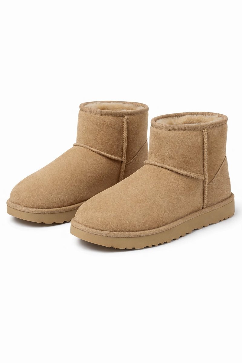 UGG BEŻOWE ZIMOWE ŚNIEGOWCE ZE SKÓRY NATURALNEJ Z FUTERKIEM 38 2I2B