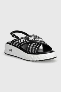 Love Moschino sandały damskie kolor czarny na platformie JA16315I0IIX300A - Sandały damskie - miniaturka - grafika 1