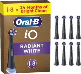 Wymienne końcówki Oral-B iO Radiant White 8szt czarne - Końcówki do szczoteczek - Końcówki do szczoteczek elektrycznych - miniaturka - grafika 1