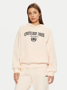 Guess Bluza V5RQ02 KCLD1 Écru Regular Fit - Bluzy damskie - miniaturka - grafika 1