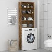 Szafki łazienkowe - Lumarko Szafka na pralkę, kolor przydymiony dąb, 64x24x190 cm - miniaturka - grafika 1
