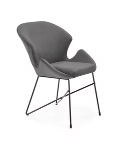 Krzesło tapicerowane K458 VELVET szare - Krzesła - miniaturka - grafika 1
