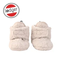 Buciki dla niemowląt - Lodger, Polarowe Buciki Kapcie Z Antypoślizgową Podeszwą, Jasnobeżowe, Fleece Birch, 12-18 M - miniaturka - grafika 1