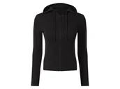 Swetry damskie - esmara® Sweter damski z kapturem (Czarny, XS (32/34)) - miniaturka - grafika 1