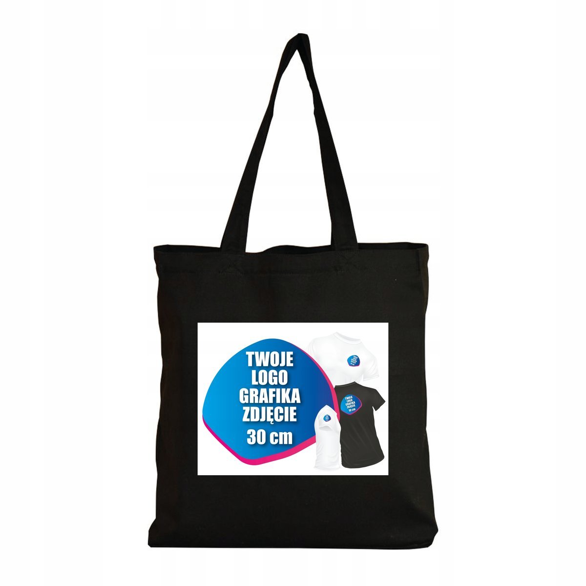 Eko Torba Z Własnym Nadrukiem Logo Personalizacja Shopper Zakupy Bawełna #2