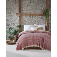 Narzuty - Czerwona narzuta muślinowa na łóżko dwuosobowe 220x240 cm Etno – Mijolnir - miniaturka - grafika 1