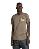 Koszulki męskie - G-STAR RAW Męski t-shirt Shadow Gr. Slim R T, Brązowy (Turf D23901-336-273), XXL - miniaturka - grafika 1