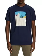 Koszulki męskie - ESPRIT T-shirt męski 023EE2K315, 400/NAVY, XL, 400/granatowy, XL - miniaturka - grafika 1