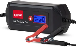 Amio Prostownik cyfrowy std gel agm wet max 6a 6v 12v amio-04524 - Prostowniki samochodowe - miniaturka - grafika 1