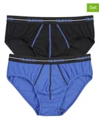 Majtki męskie - Sloggi Slipy (4 pary) w kolorze niebieskim i czarnym - miniaturka - grafika 1