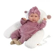 Lalki dla dziewczynek - Lalka bobas płacząca Mimi w turbanie 42cm Llorens - miniaturka - grafika 1