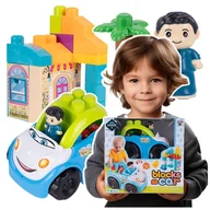 Klocki - Klocki Plastikowe DUŻE AUTO Samochód z Klockami Trening MAŁYCH RĄCZEK 40 el - miniaturka - grafika 1