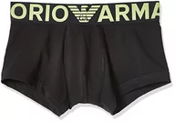Paski - Emporio Armani Męski pasek Megalogo Elastic Band Trunk, czarny, S - miniaturka - grafika 1