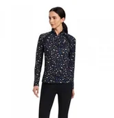 Koszulki jeździeckie - Ariat Bluzka damska SUNSTOPPER 2.0 - black busy pony print - miniaturka - grafika 1