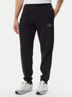 Spodnie sportowe męskie - Calvin Klein Jeans Spodnie dresowe LV040BM802 Czarny Regular Fit - miniaturka - grafika 1