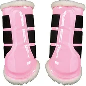 Akcesoria jeździeckie - HKM 547967 HKM ochraniacze -Comfort Lack-, XL, różowy - miniaturka - grafika 1