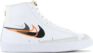 Sneakersy męskie - Nike Blazer Mid 77 - Multi Swoosh - Buty sneakersy męskie biały FN7809-100 , Rozmiar: EU 42.5 US 9 - miniaturka - grafika 1