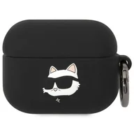 Akcesoria do słuchawek - Karl Lagerfeld etui do Airpods Pro KLAPRUNCHK czarne 3D Silicone NFT Karl - miniaturka - grafika 1