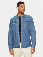 Koszule męskie - Pepe Jeans Koszula jeansowa PM308584 Niebieski Regular Fit - miniaturka - grafika 1