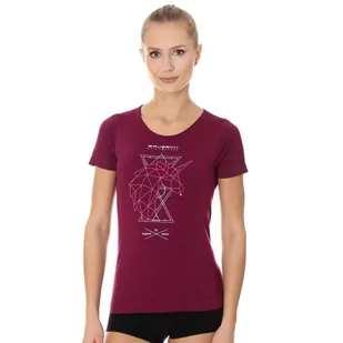 Koszulka turystyczna z merino damska Brubeck JEDNOROŻEC - Odzież trekkingowa damska - miniaturka - grafika 1