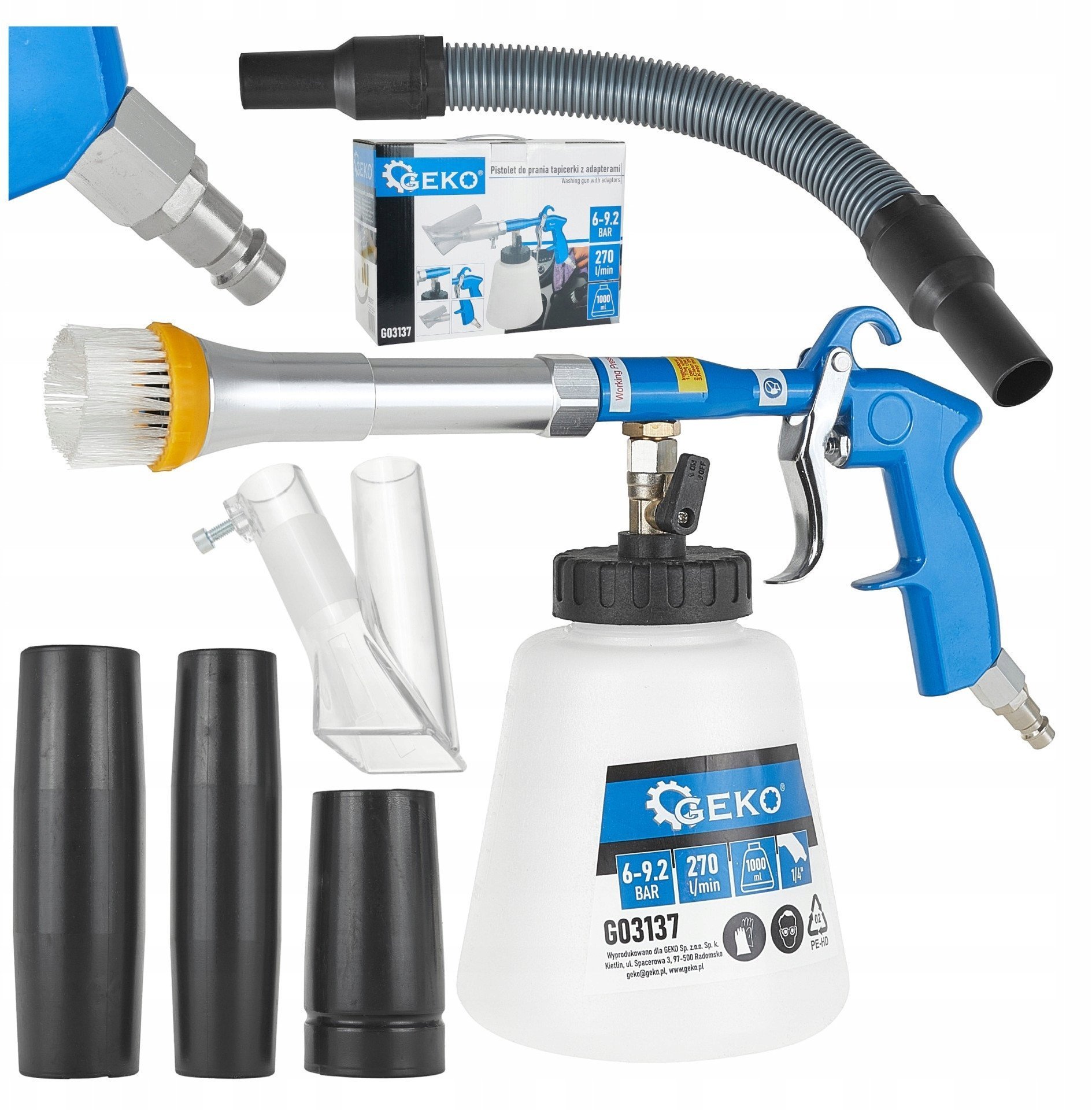 Pistolet do prania tapicerki z adapterami - odkurzacz 10