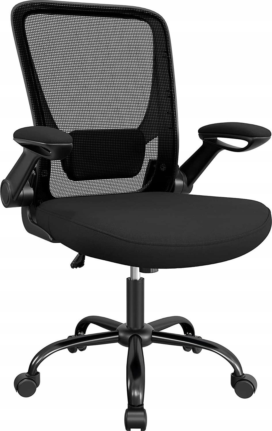 Songmics Krzesło Biurowe Z Siatki Czarne