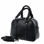 Torebki damskie - TOREBKA damska NA RAMIĘ miejska BIG STAR shopper czarna OO574019 - miniaturka - grafika 1