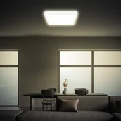 Lampy sufitowe - Briloner Lampa sufitowa LED Tava, biała, 24x24 cm, tworzywo sztuczne - miniaturka - grafika 1