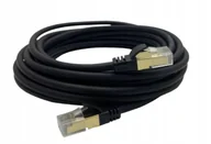 Pozostałe akcesoria sieciowe - Kabel cat8 ethernet 2000MHz 8m czarny + zestaw do montażu - miniaturka - grafika 1