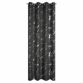 Zasłony - Zasłona LANI 140x250 grafitowa wzór marmur - miniaturka - grafika 1