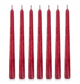 Świece - Świece stołowe stożek kokon 24 cm szt. 12 czerwone - miniaturka - grafika 1