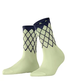 Burlington Damskie skarpety Mayfair z bawełny wzmocnione damskie ze wzorem, oddychające, w kratkę z kolorowym wzorem Argyle, 1 para skarpetek, zielone (Jade 7376), 36-41 - Skarpetki damskie - miniaturka - grafika 1